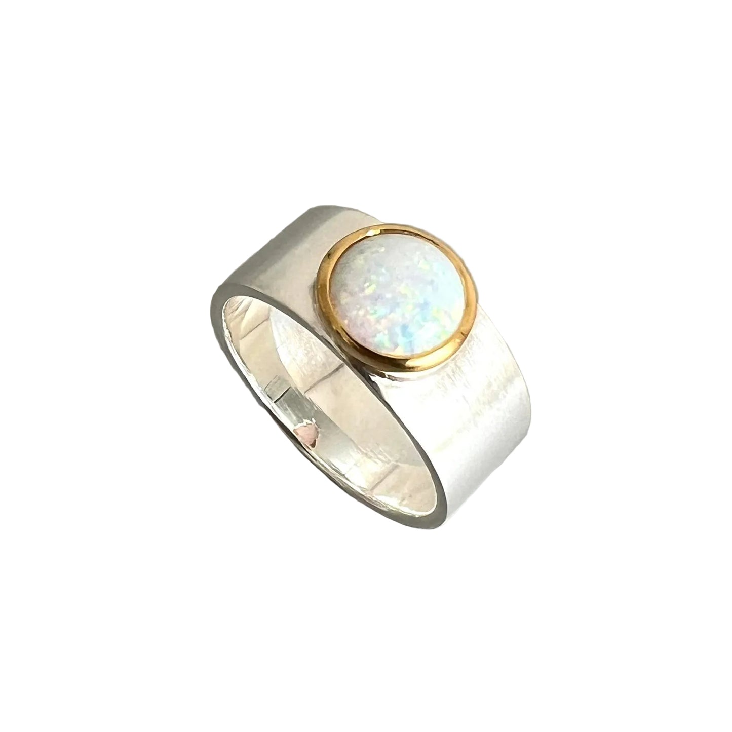 Ring Ola - 925er Silber|24 Karat vergoldet|Opal