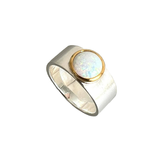 Ring Ola - 925er Silber|24 Karat vergoldet|Opal