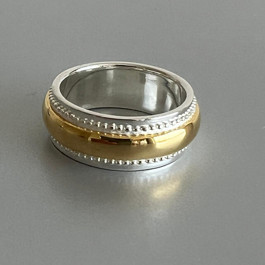 Ring 925 er Silber 24 Karat vergoldet