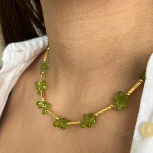 Kette Kathi - 925er Silber|24 Karat vergoldet|Peridot