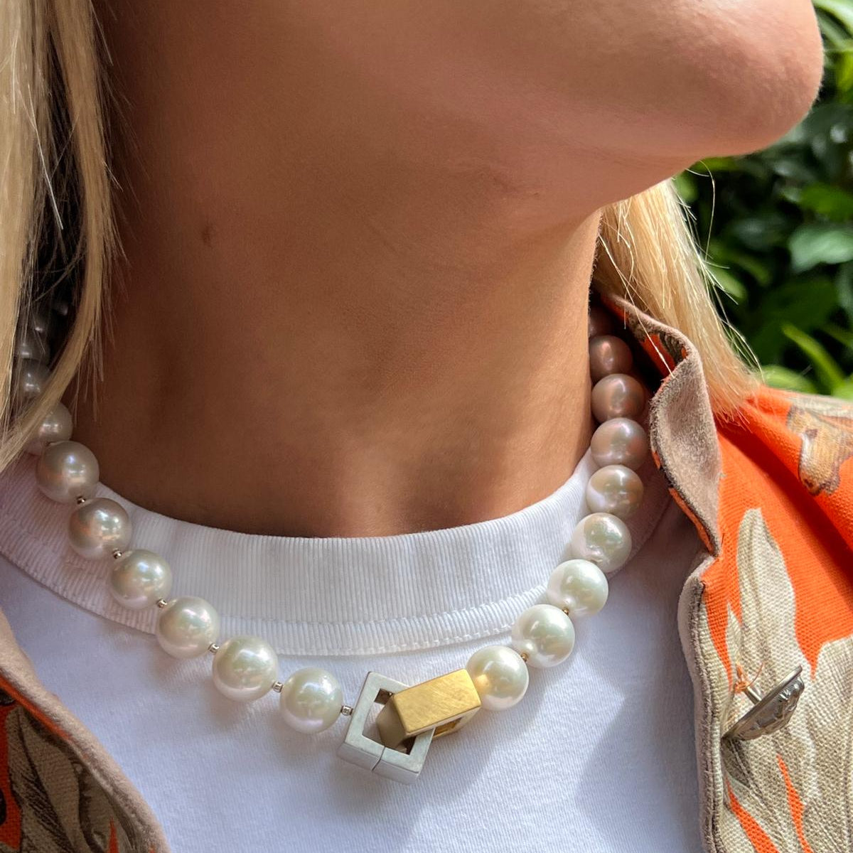 Kette Annika  - SüßwasserZuchtPerle|925er Silber|24 Karat vergoldet
