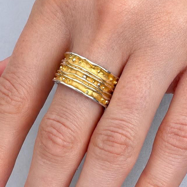 Ring  Janna - 925er Silber|24 Karat vergoldet