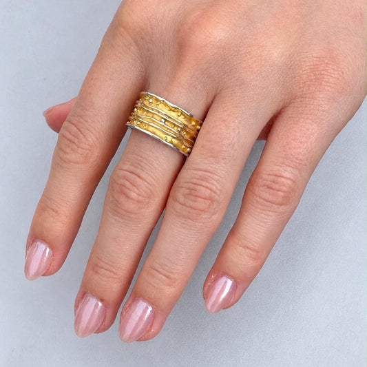 Ring  Janna - 925er Silber|24 Karat vergoldet