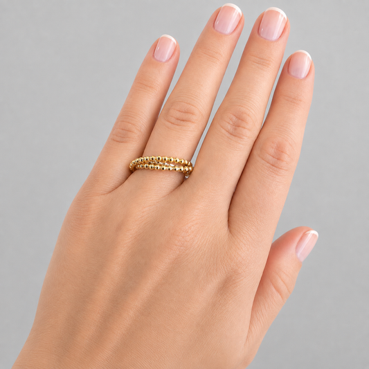 Ring Dina - 925er Silber|24 Karat Roségold|24 Karat gelbgold vergoldet